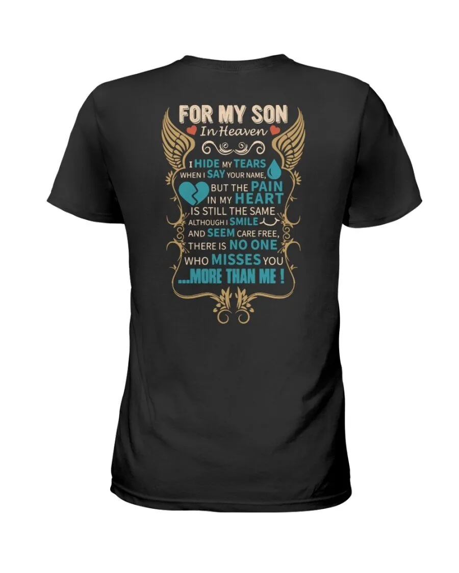 Memorial T-Shirt - Misses You More Than Me, For My Son In Heaven